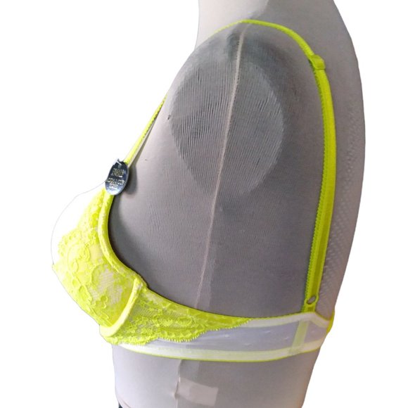 NWT VICTORIA SECRET (32B)Lime green/yellow Dream Angels - Picture 4 of 10